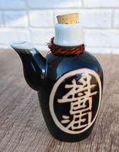Glossy Black Traditional Japanese Soy Sauce Dispenser Flask Set Made in ... - £19.10 GBP