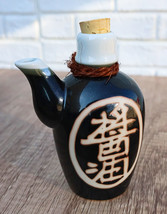 Glossy Black Traditional Japanese Soy Sauce Dispenser Flask Set Made in ... - £18.86 GBP