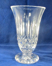 Waterford Cut Crystal Lismore Footed Flared Flower Vase Signed Mint - £106.15 GBP
