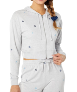 Splendid Sundown Joey Star Embroidered Full Zip Hoodie Long Sleeve Size ... - £23.38 GBP