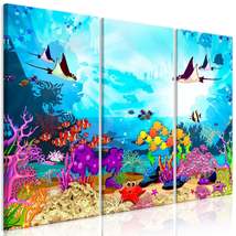 Tiptophomedecor Stretched Canvas Kids Art - Underwater Fun - Stretched &amp; Framed  - £78.65 GBP+