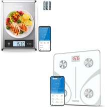 Renpho Body Fat Scale Smart Bmi Scale Digital Bathroom, Cooking And Coffee - £47.96 GBP