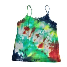 Colorful Tie-Dye Toddler Tank Top 2-3T With Ribbon Detail Cotton - $8.91