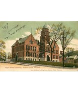 1905 UDB POSTCARD HIGH SCHOOL BUILDING BELLOW... - $4.34
