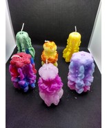 Multicolor Ribbon Candle Handmade Decor 4&quot; X 1-1/2&quot; (Free Shipping) - $21.95 CAD