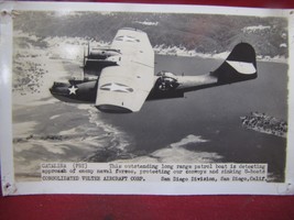 Vintage Catalina PBY Military Plane Postcard #115 - £15.82 GBP
