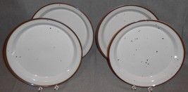 Dansk Set (4) Dinner Plates Brown Mist Pattern Made In Denmark - £79.59 GBP