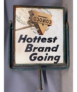 Vintage Conoco America&#39;s Brand Hottest Oil Double Sided Sign Gas Automot... - $27,833.13 MXN