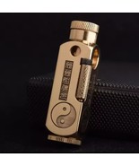 New Luxury Heavy-duty Trench Shaped Brass Lighter with Laser Carved Image - $445.48 MXN