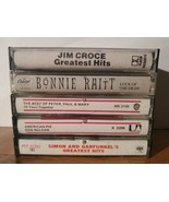 Folk Music Cassette Lot Of 5 Rait Croce Simon Garfunkel Peter Paul Mary ... - £15.57 GBP