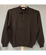 LAZO MADE IN ITALY 100% Virgin Wool ELEGANT Black Polo SWEATER SZ 2XL EUC - $70.76