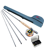 Portable Fly Fishing Rod &amp; Reel Combo | 4-Piece Carbon Fly Rod w/ CNC Re... - $216.65
