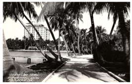 RPPC Postcard South Lake Trail &amp; Whitehall Hotel Palm Beach Florida - £7.76 GBP