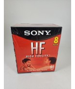 Lot of 8 Sony HF 90 Minute Blank Audio Cassette Tapes High Fidelity New ... - $26.72