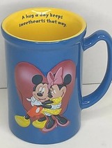 Walt Disney World Mickey Coffee Mug Cup &quot;A Hug A Day Keeps Sweethearts T... - $6.23