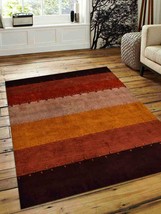 Glitzy Rugs UBSLSTG106L0000A15 8 x 10 ft. Hand Knotted Gabbeh Silk Contemporary  - £339.77 GBP