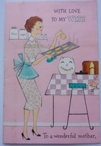 Vintage Hallmark With Love To My Wife To A Wonderful Mother 1958 - £5.22 GBP