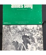 Vintage 1974 &quot;Annie&#39;s Song&quot; John Denver Sheet Music Piano Guitar Vocals - $12.77