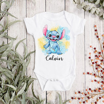 DISNEY STITCH Personalised Baby Vest - Disney BabyGrow - Stitch Sleepsuit D2 - £8.67 GBP