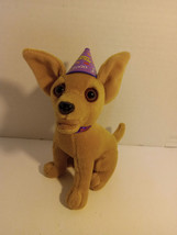 Plush Toy Taco Bell Yo Quiero Chihuahua Dog Happy New Year 2000 Tested 4x5x8 - $12.25