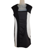 VENUS Sexy Studded Ruched Colorblock Stretch BodyCon Dress S - $19.76