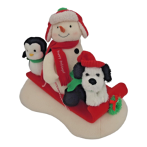 Hallmark Sleigh Ride Trio Vintage 2007 Animated Musical Plush Christmas Decor - £27.61 GBP