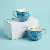 NEW FFF Lilly Pulitzer Set of 2 Ceramic Mugs 12 oz  - $34.65