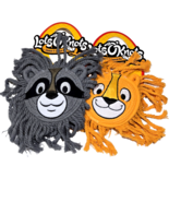 2 Pack Lots O Knots Squeeze Squeaker Dog Toys Raccoon And Lion 11in - €22,18 EUR