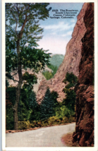 The Roadway South Cheyenne Canon Colorado Springs Colorado Postcard - $14.80