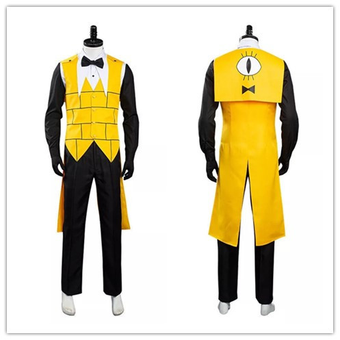 Gravity Falls Bill Cipher Cosplay Costume Halloween Full Set Men cosplay... - $90.50