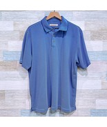 Tommy Bahama Soft Touch Polo Shirt Blue Stripe Modal Blend Stretch Mens ... - $39.59