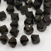 50 Acrylic Bicone Beads Black 8mm BULK Faceted Wholesale - £2.09 GBP