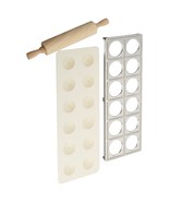 Norpro 3 Piece Ravioli Maker and Press Set with Rolling Pin, Large, Whit... - £26.72 GBP