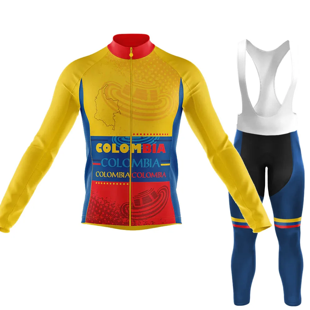 Sporting Colombian Pride 2022 Cycling  Set Clothing Suit Mens Long Sleeve Shirt  - £27.94 GBP