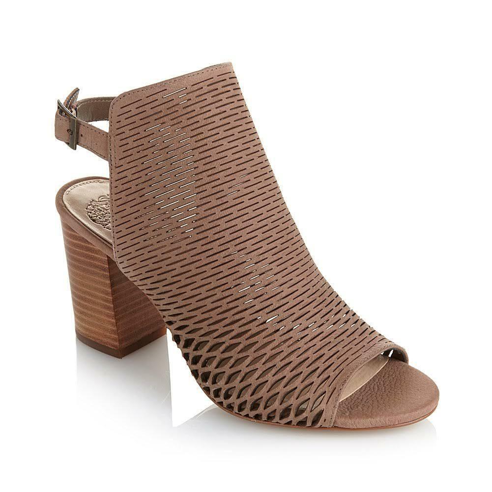 Vince Camuto "Madesti" Perforated Leather Sandal TAUPLICIOUS  SIZE 8.5 M - $54.44