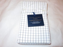 Ralph Lauren Tattersall Organic Cotton King pillowcases Navy/White $215 - $65.23