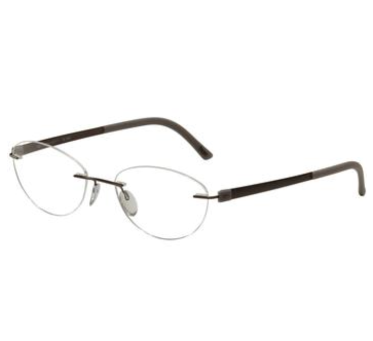 Primary image for Silhouette Eyeglasses Frames 5452 40 6055 Matte Brown Oval Rimless 45-20-140
