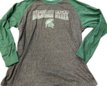 Colosseum Mens Gray Michigan State Spartans Raglan Long Sleeve T Shirt S... - £13.93 GBP