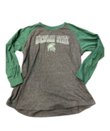 Colosseum Mens Gray Michigan State Spartans Raglan Long Sleeve T Shirt S... - £14.09 GBP