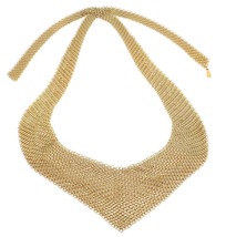 Vintage! Authentic Tiffany &amp; Co Peretti 20k Yellow Gold Mesh Bib Scarf Necklace - £10,391.62 GBP