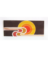 Cool Large Vintage Mid Century MCM Sunset And Waves Fabric Wall Hanging - $178.19