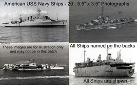 Bulk Lot 266 - American USS Navy Ships - 20 , 5.5&quot; x 3.5&quot; photographs - $259.32 MXN