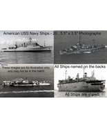 Bulk Lot 266 - American USS Navy Ships - 20 , 5.5&quot; x 3.5&quot; photographs - $18.34 CAD