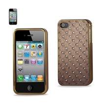 [Pack Of 2] Reiko Iphone 4G Jewelry Diamond Studs Case In Beige - £15.28 GBP