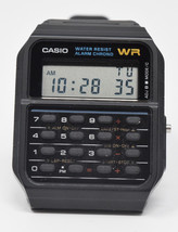 Casio Watch Calculator Mens Black 3208 CA-53 W Alarm Chronograph - $35.64