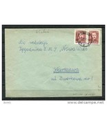 Poland 1950 Wielun Groszy Provincionals T5 on Cover to Warszawa Pair - £10.12 GBP