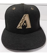 Arizona Diamondbacks Hat New Era 59FIFTY Men&#39;s 7 1/8 Black Gold Stars al... - $439.27 MXN