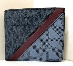 New Michael Kors Cooper Men&#39;s Billfold Wallet Admiral / Denim multi - £37.98 GBP