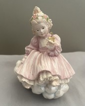 Rare Alexandra by Sandra Kuck Retired Girl Angel Figurine-Pink Dress-1997 - £11.74 GBP