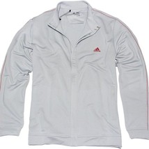 NWT Men&#39;s Size XL Adidas Chrome Gray Golf Full Zip Front Tricot Logo Jacket - £23.43 GBP